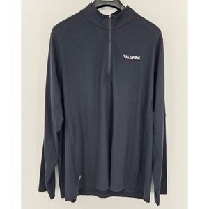 Travis Mathew Sweater Mens 2XL Long Sleeve Pullover 1/4‎ Zip Golf Black